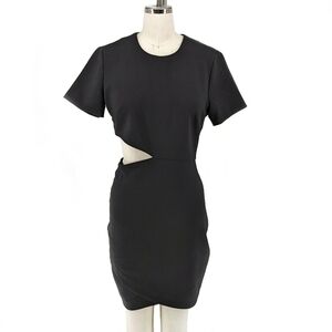 Elizabeth & James Cutout Sheath Dress Black 6 party cocktail punk grunge preppy